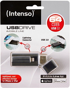 Intenso USB-Stick 64GB iMobile Line USB 3.0 Speichererweiterung Apple Lightning
