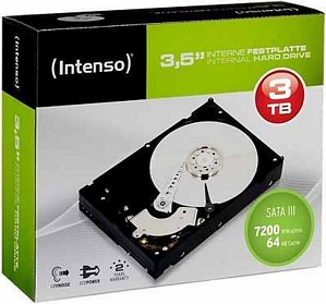 Intenso interne Festplatte 3,5 Zoll 3TB 7200 RPM SATA III HDD intern
