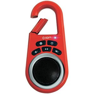 Ion Clipster Mobiler Bluetooth-Lautsprecher mit Karabiner-Clip Rot