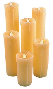 HQ LED-Kerzen 6 STÜCK Warmweiß aus echtem Wachs hergestellt Tropfeffekt