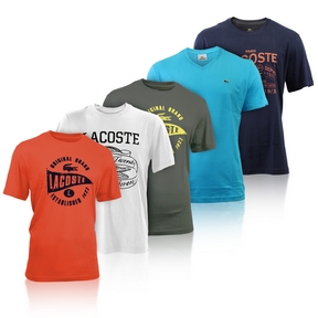 Lacoste T-Shirt kurzarm Shirt Rundhals und V-Neck