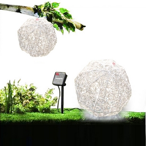 LED Solarkugel Acryl Solarlampe Gartenkugel Kugelleuchte Solarleuchte weiss
