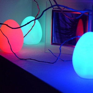 3er-SET LED-Eier Dekoleuchten Lampen