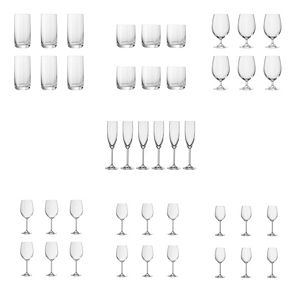 6er Set LEONARDO Gläser verschiedene Ausführungen Glas Trinkglas Gläserset (Daily optisch)
