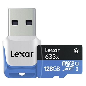 Lexar High-Performance microSDXC 633x 128GB UHS-I/U1 w/USB 3.0 Reader Flash Speicherkarte – LSDMI128B1EU633R
