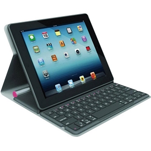 Logitech Bluetooth Solar Tastatur Foliocover für Apple iPad 2/3/4 coral pink