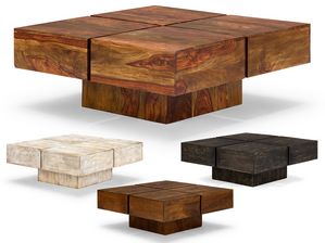 massivum Square Couchtisch 75×75 massiv Holz Sofatisch