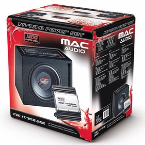 MAC-AUDIO Mac Xtreme 2000 Bassreflex-Subwoofer+Verstärker 800 Watt schwarz