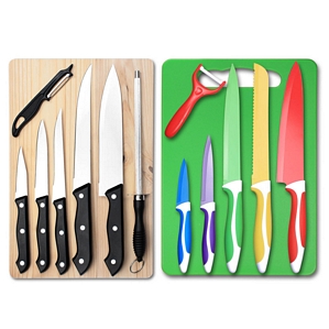 Julido Messerset Küchenmesser Schneidemesser Messer modern rustikal mit Edelstahlklinge