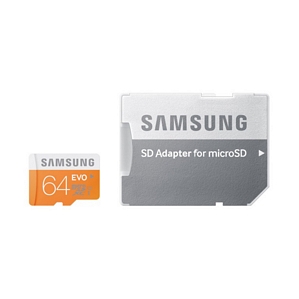 Samsung microSDXC 64 GB Class 10 EVO + Adapter Speicherkarte