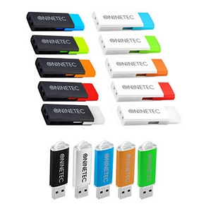 NINETEC Dreierpack 3x 8 GB Highspeed 2.0 USB Speicher Stick Flash Drive