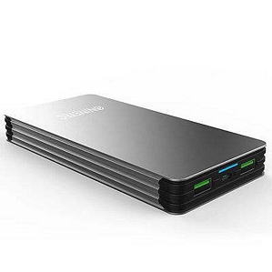 NINETEC 15000mAh Power Bank Externes USB Ladegerät Smartphone Zusatz-Akku NT615