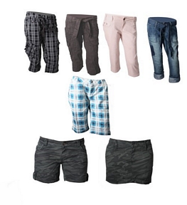 Ebay-WOW: Sommer Hose Rock Jeans Caprihose Bermuda Shorts Minirock Cargohose Hot Pants