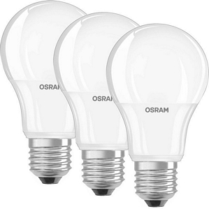 3er-Set OSRAM LED Basic Classic A60 9-W-LED-Lampen E27 warmweiß
