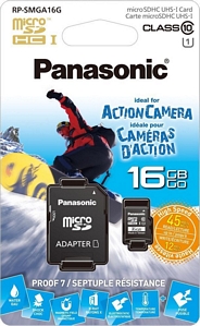 Panasonic microSDHC Gold 16GB Class 10 UHS-I (RP-SMGA16GAK)