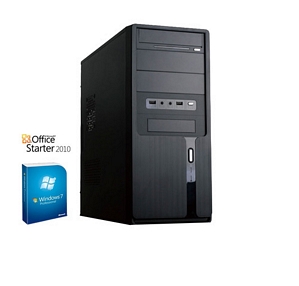 Desktop-PC PC System AMD A4 5300 Dual Core 2×3,7 GHz 4GB Windows 7 Prof 64BIT