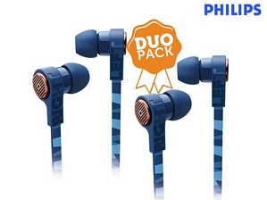 Doppelpack Philips In-Ear-Kopfhörer CitiScape SHE9050BL (Duopack)