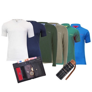 8-teiliges Pierre Cardin Mix Paket: Pullover, Poloshirts, T-shirts u.v.m.