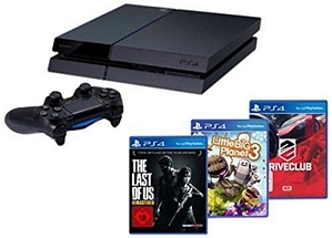 Sony PlayStation 4 (PS4) 500GB + DriveClub + The Last of Us: Remastered + LittleBigPlanet 3