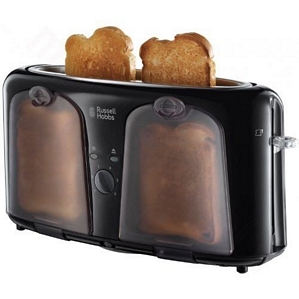 Russell Hobbs Easy Collection Langschlitz-Toaster 2 Scheiben Warmhalte-Fach Brotzentrierung (19990-56)