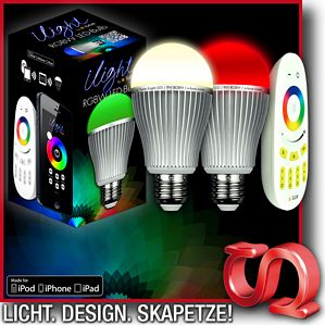 2x s`luce iLight RGBW LED Leuchtmittel 9W + 1x Fernbedienung