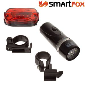 Smartfox LED Fahrradbeleuchtung Radleuchte Front- und Rücklicht Radlicht