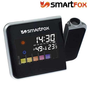 Smartfox 8190 Projektionswecker Funkuhr mit Wetteranzeige