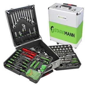 STARKMANN Greenline Werkzeug-Trolley Set Werkzeugbox Werkzeugkiste 399 tlg.