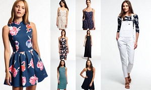 Neue Damen Superdry Kleider diverse Modelle