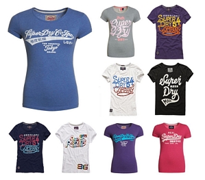Damen Superdry T-shirt diverse Modelle