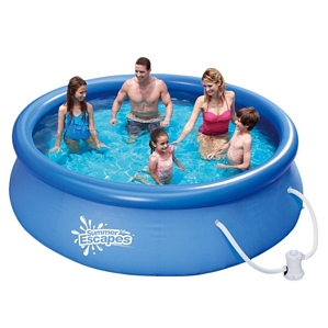 Summer Escapes Swimming Pool 305x76cm + Pumpe Summer Escapes Fast Set Quick Up Pool Schwimmbad