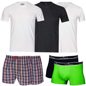 Tom Tailor T-Shirts 2er Pack Rundhals oder V-Neck bzw. Web-Shorts oder Hip Pant