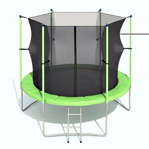 XL Trampolin Gartentrampolin Komplettset mit Netz innenliegend und Leiter 3,05m