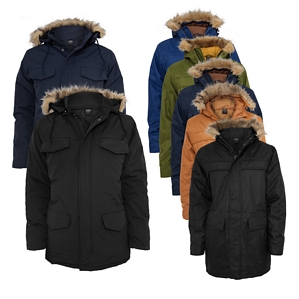 Urban Classics Winterjacken für Herren Anorak Parka Pea Coat Mantel