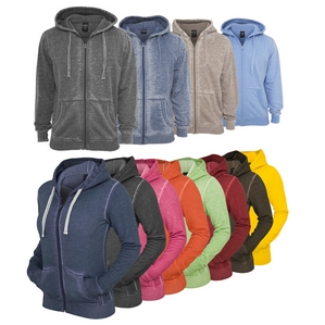 Urban Classics Spray Dye / Burnout Zipper Hoody Jacke für Damen und Herren