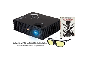 Viewsonic PJD7820HD Full-HD Beamer Wolverine-Bundle + 3D-Brille + 3D-Blu-Ray
