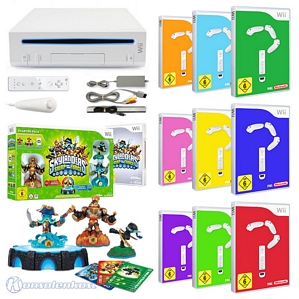 Nintendo Wii Konsole + Skylanders Swap Force + 9 GRATIS Spiele