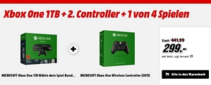 Xbox One 1TB Konsole + 2. Controller + Spiel