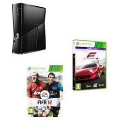 Amazon England: Xbox360 Slim 250GB + FIFA12 + Forza 4 für rund 220 Euro