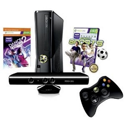 Xbox360 250GB + Kinect + Kinect Sports + Dance Central 2