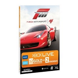 Xbox 360 – Live Gold 12 + 2 Monate + 5 Arcade-Spiele im Wert von 4000 Punkten (Design von Forza Motorsport 4)