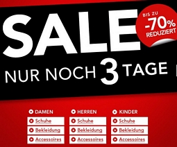 Zalando: Sale mit bis zu 70 Prozent Rabatt + 5 Euro-Gutschein + 10%-Gutschein auf nicht reduzierte Artikel