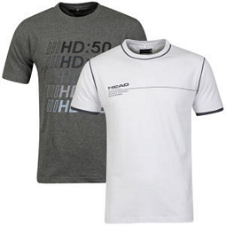 Doppelpack Head T-Shirts (Grau/Weiß)