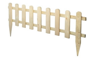 10x Steckzaun 115 x 25/40cm Gartenzaun