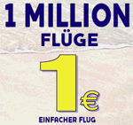 Ryanair Flüge für 1€