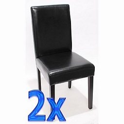 2er Set Leder Esszimmerstühle Littau in 4 verschiedenen Ausführungen