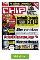 3 Ausgaben der Zeitschrift CHIP mit 3 DVD kostenlos testen