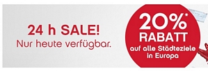 airberlin: 24h Sale mit 20 Prozent Rabatt auf alle Städteziele in Europa