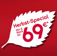 airberlin: Herbst- und Winterflüge schon für 69 Euro für den Hin- und Rückflug (nur heute)