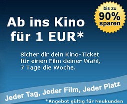 CityDeal: 10 Euro Kinogutschein für nur 1 Euro abstauben